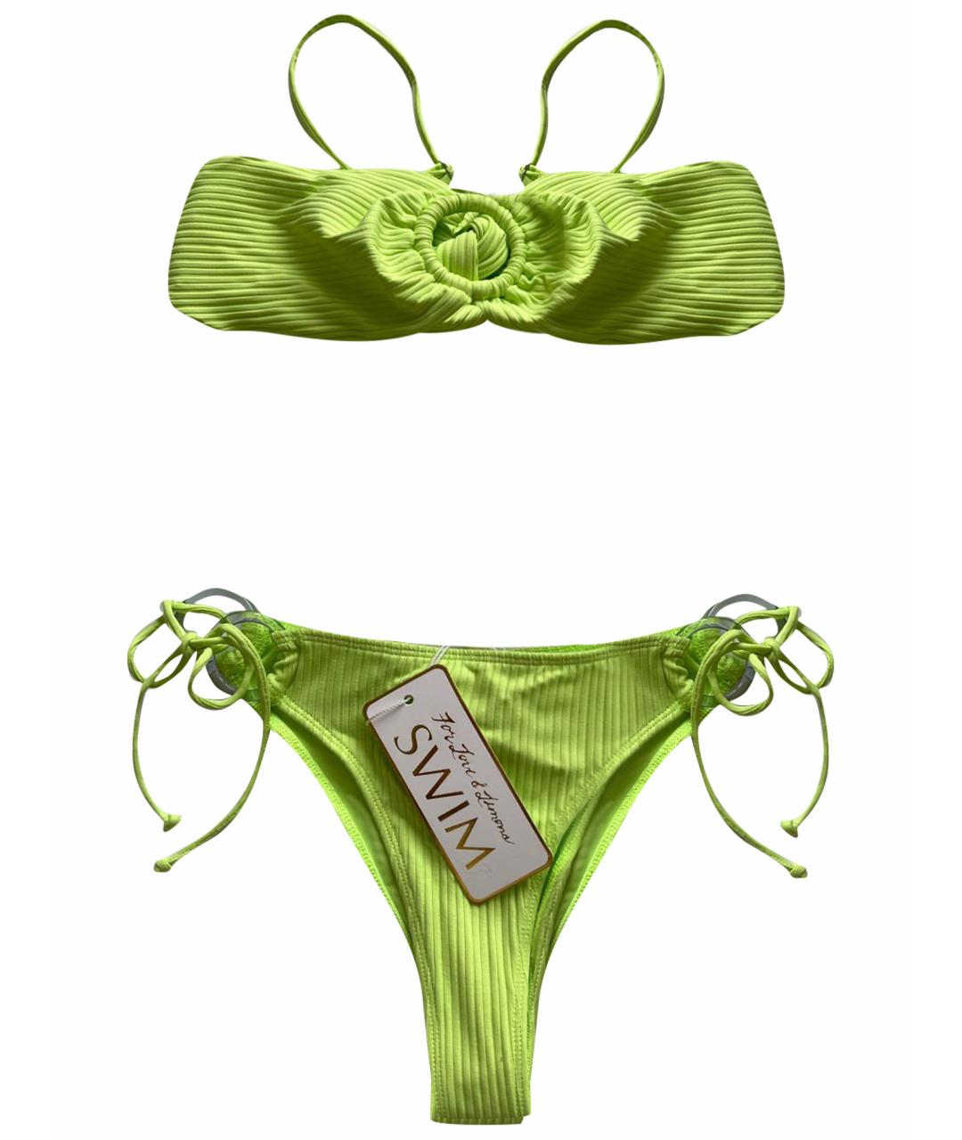 FOR LOVE AND LEMONS Салатовый полиамидовый купальник, фото 1