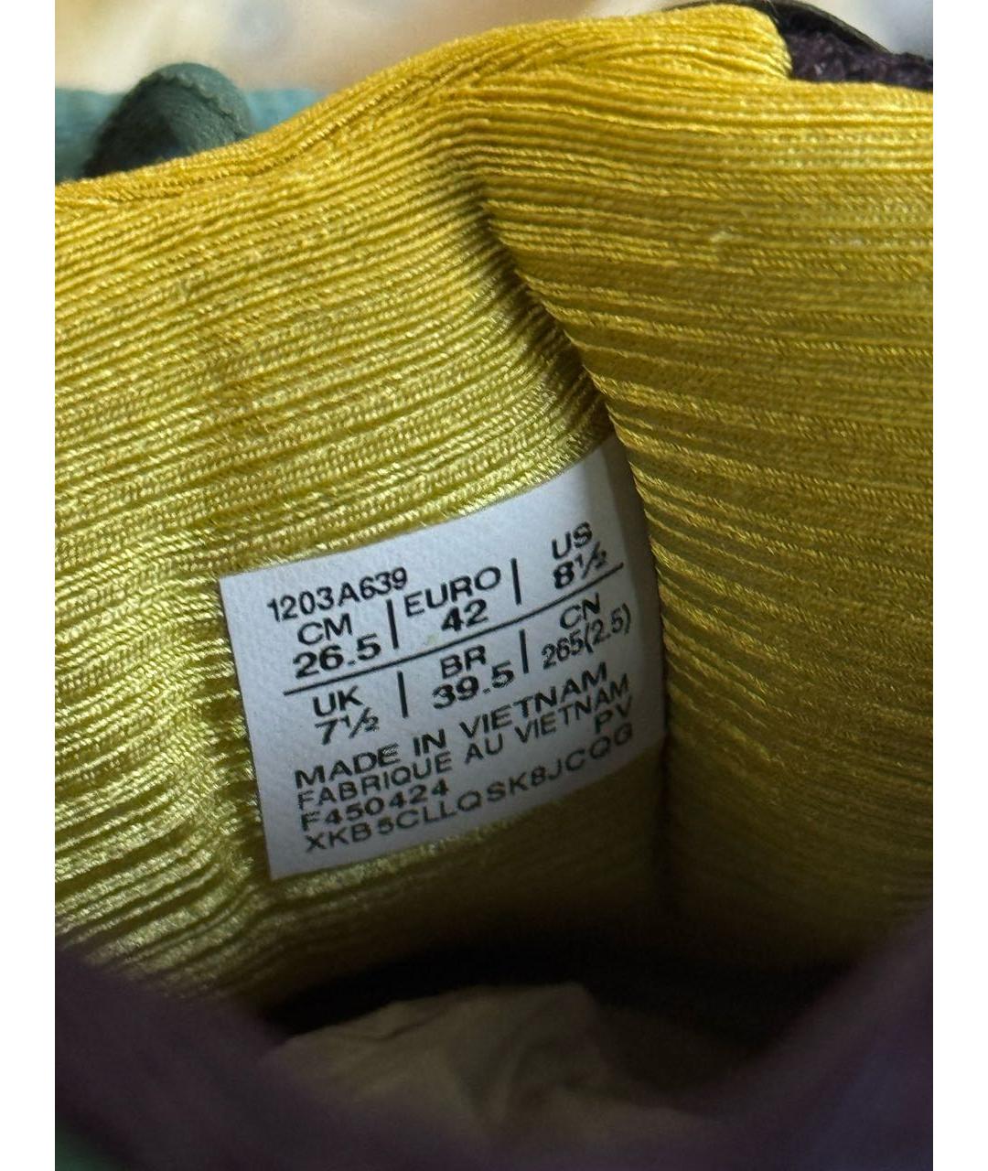 ASICS Зеленые синтетические низкие кроссовки / кеды, фото 6