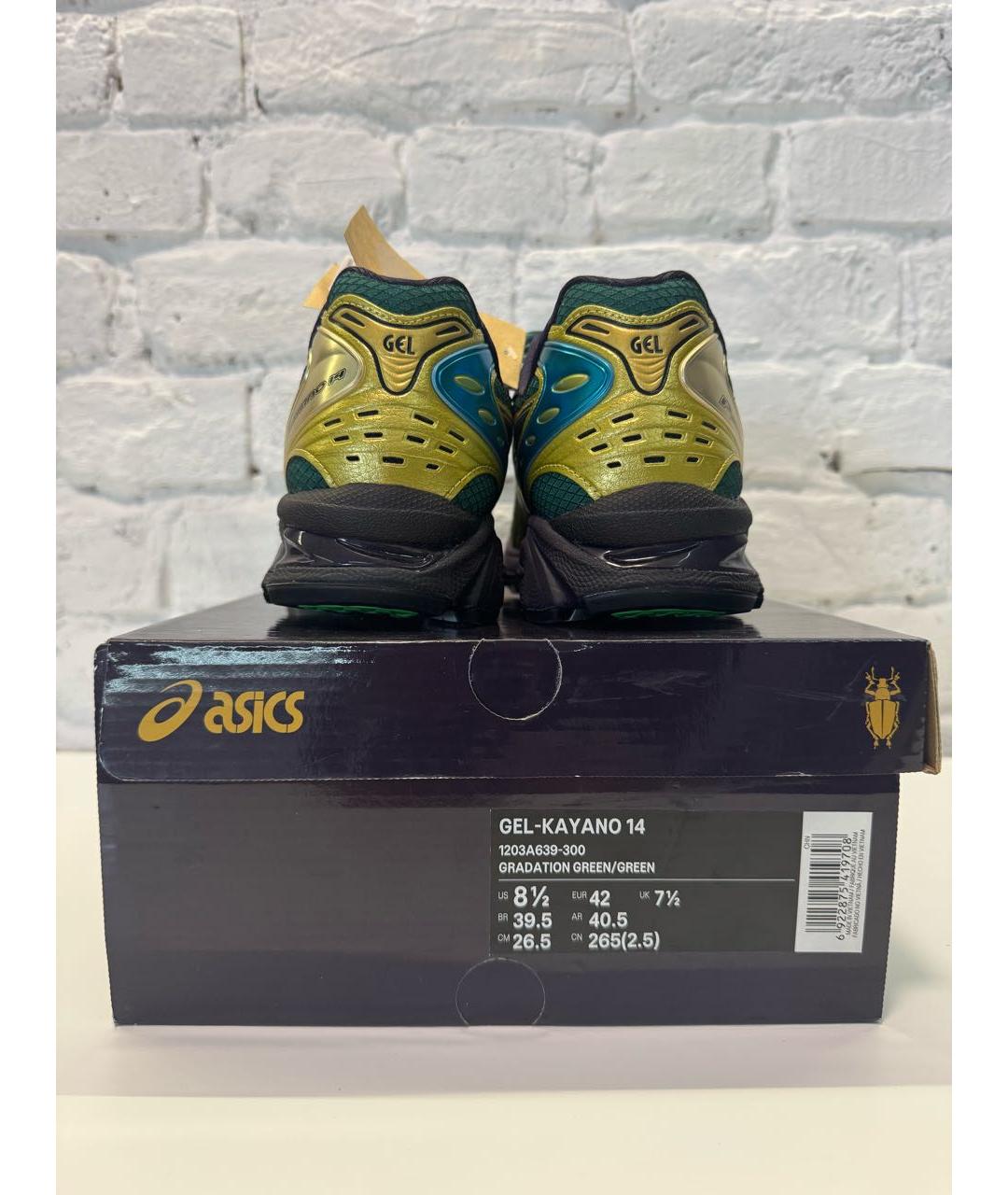 ASICS Зеленые синтетические низкие кроссовки / кеды, фото 3