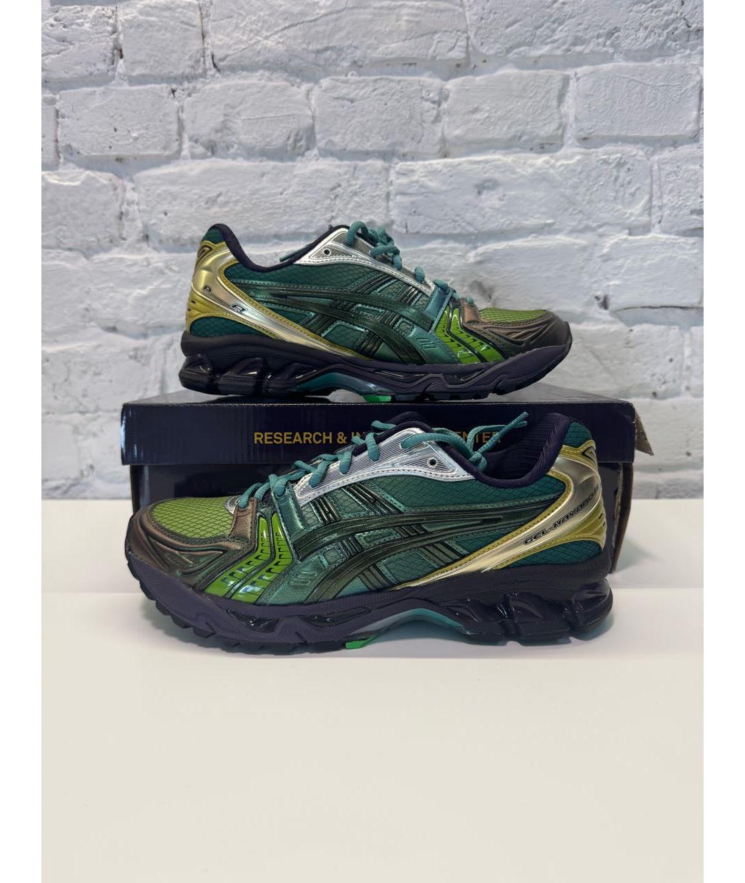 ASICS Зеленые синтетические низкие кроссовки / кеды, фото 7