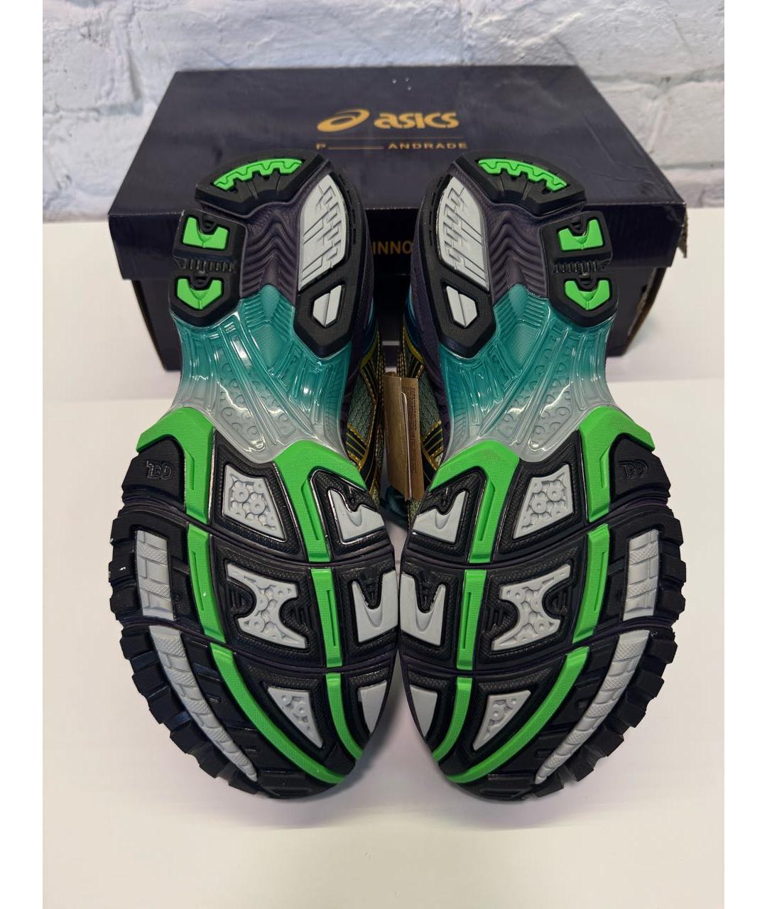 ASICS Зеленые синтетические низкие кроссовки / кеды, фото 5