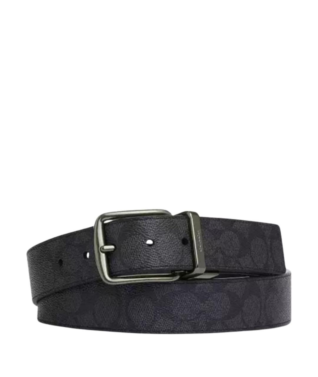 COACH Черный кожаный ремень, фото 1