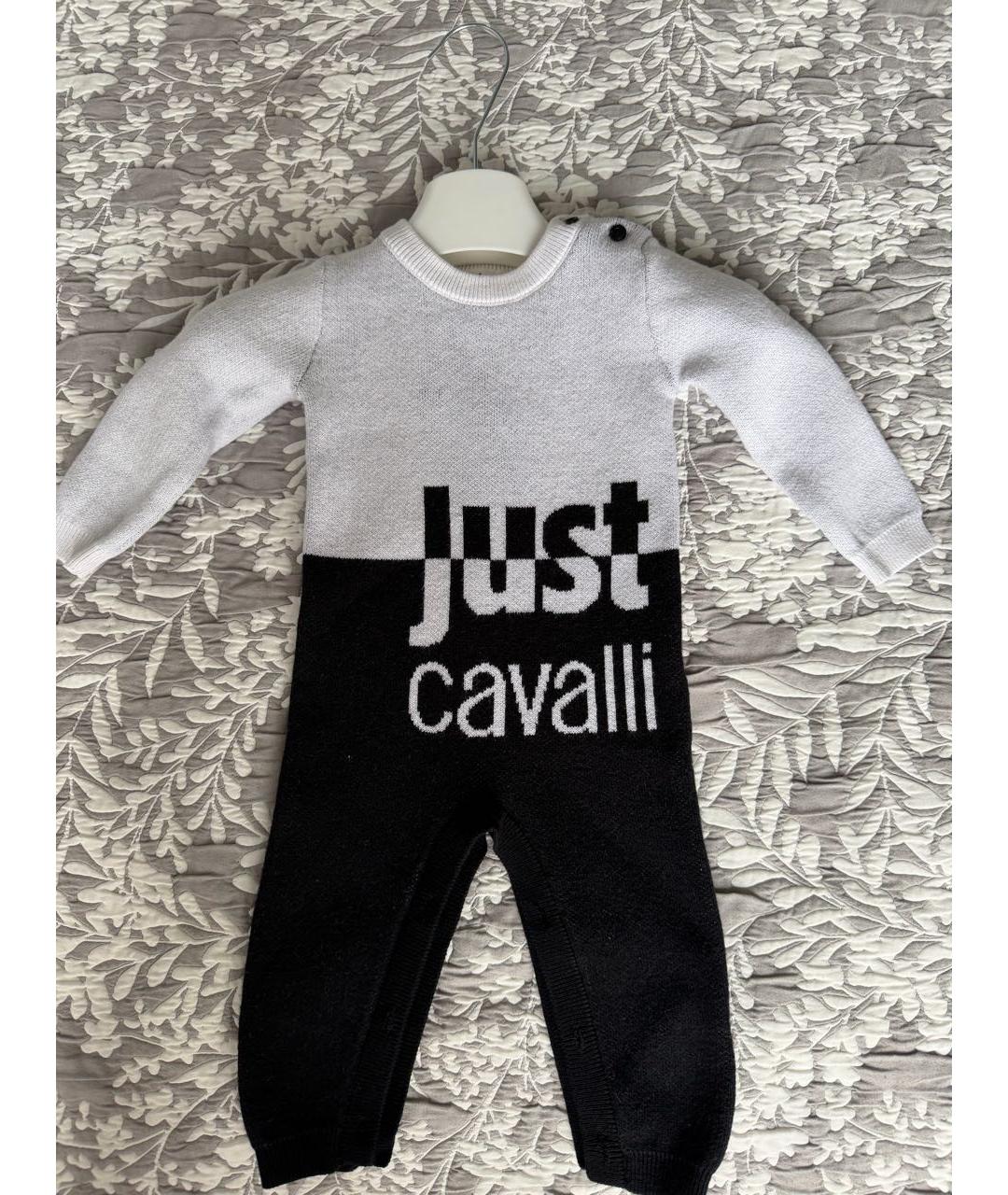 JUST CAVALLI Черный хлопковый комбинезон, фото 3