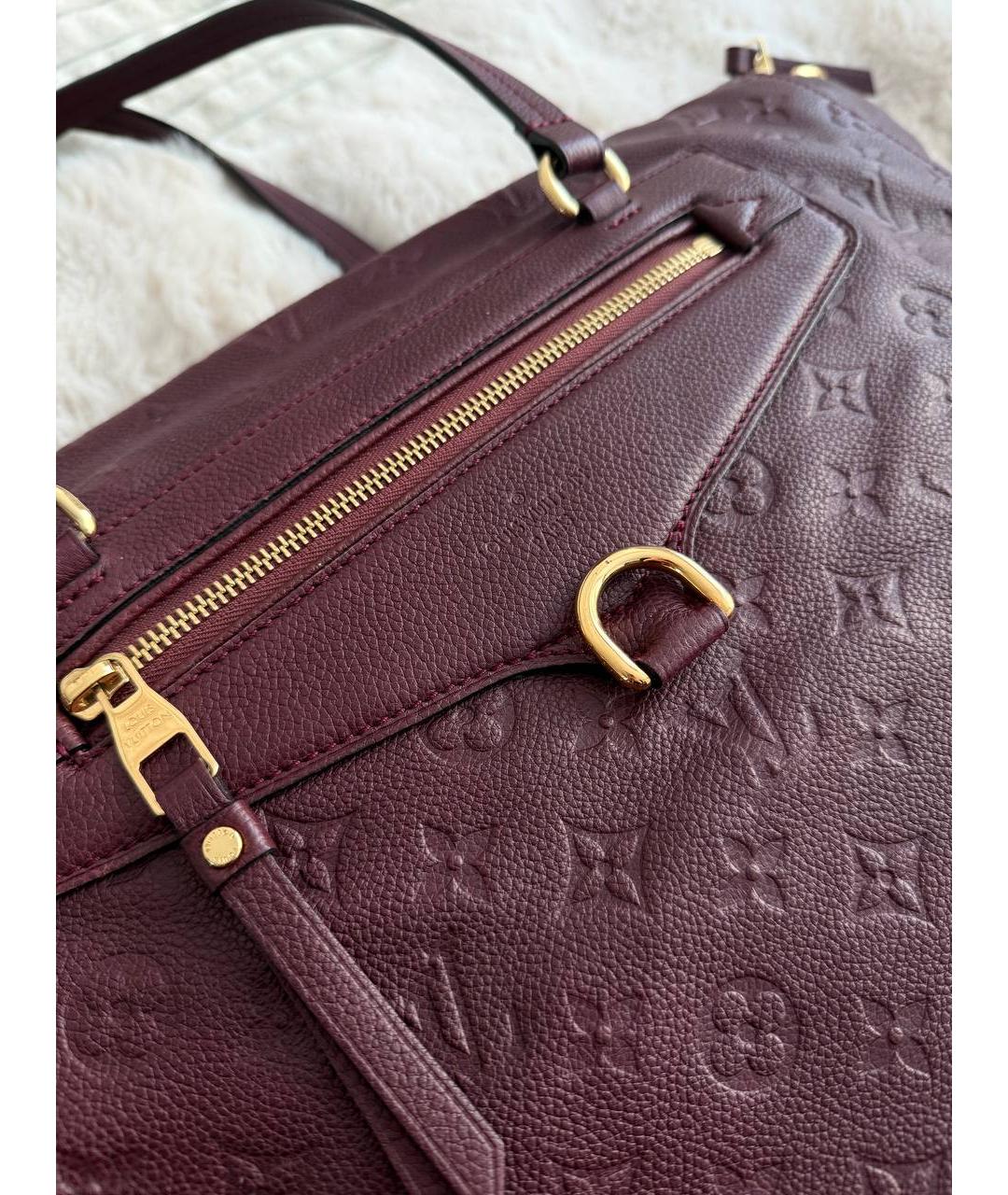 LOUIS VUITTON Бордовая кожаная сумка через плечо, фото 2