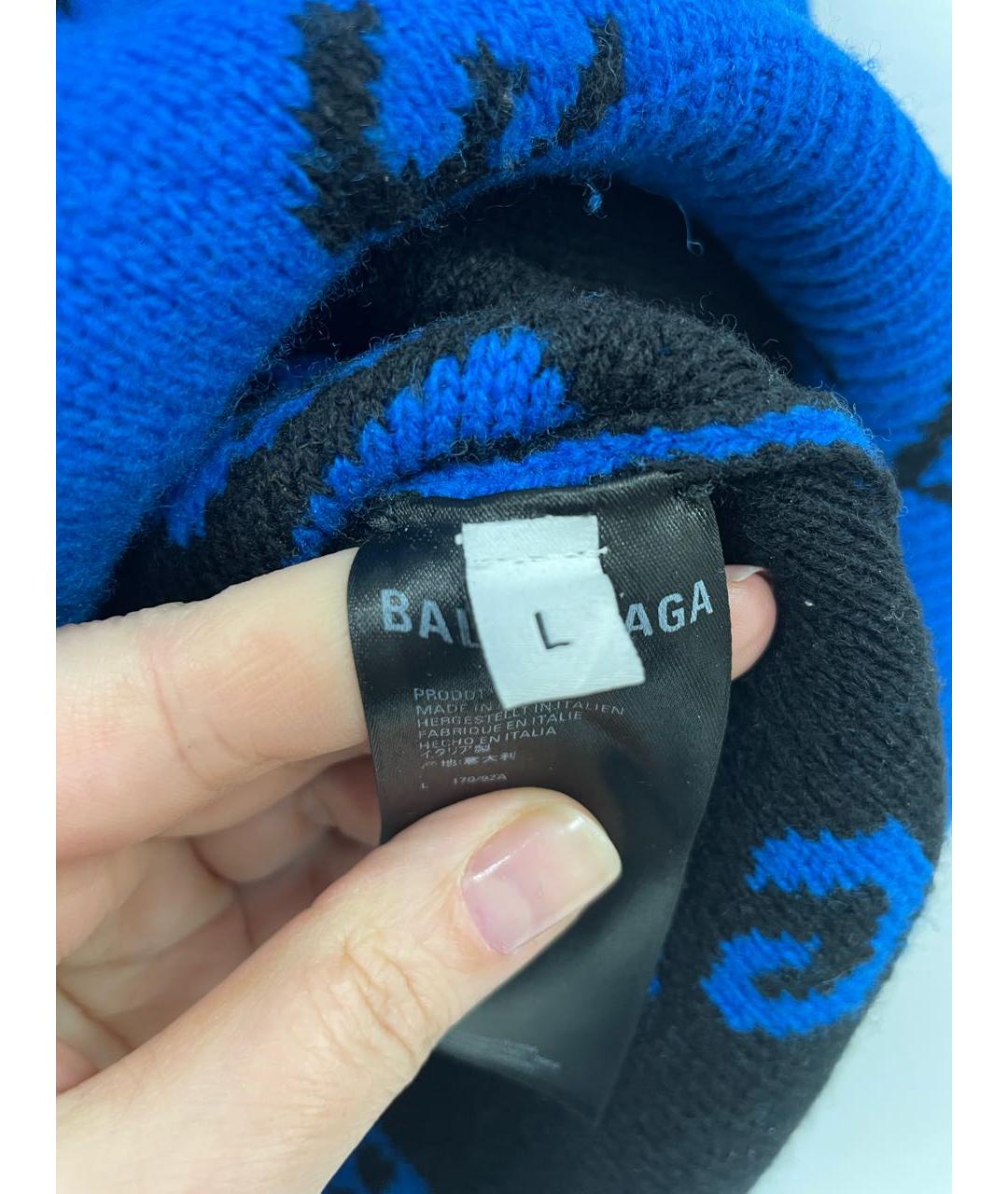 BALENCIAGA Синий шерстяной джемпер / свитер, фото 7