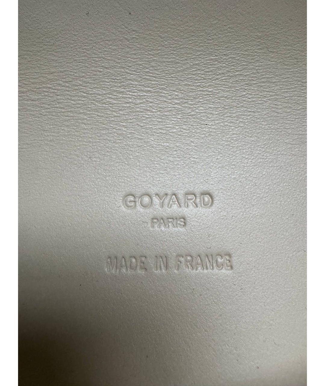 GOYARD Белая кожаная сумка на плечо, фото 4