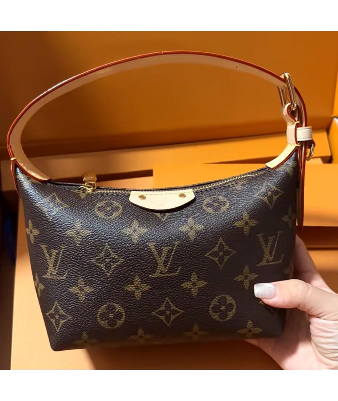 LOUIS VUITTON Коричневая сумка с короткими ручками, фото 7