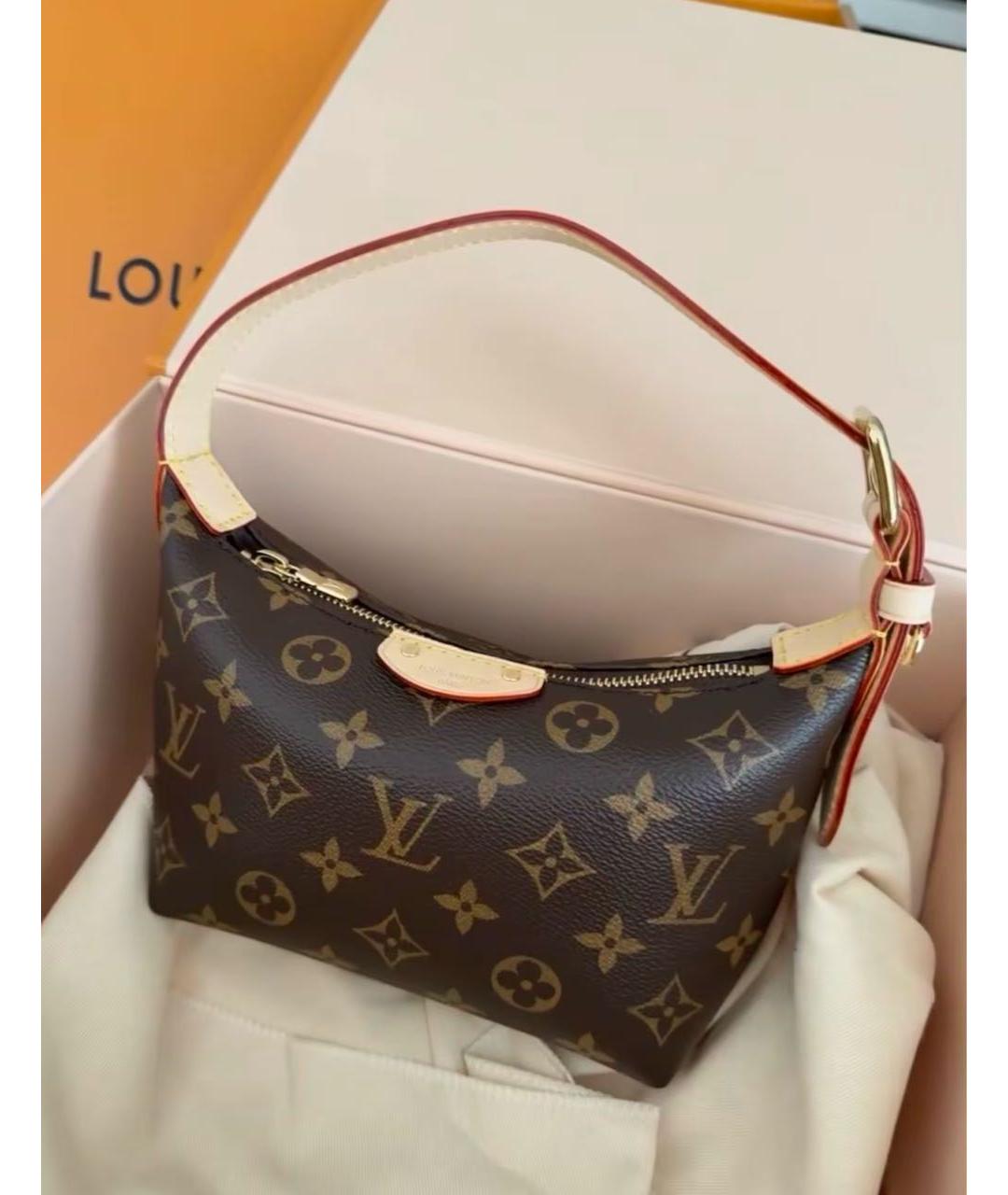 LOUIS VUITTON Коричневая сумка с короткими ручками, фото 5