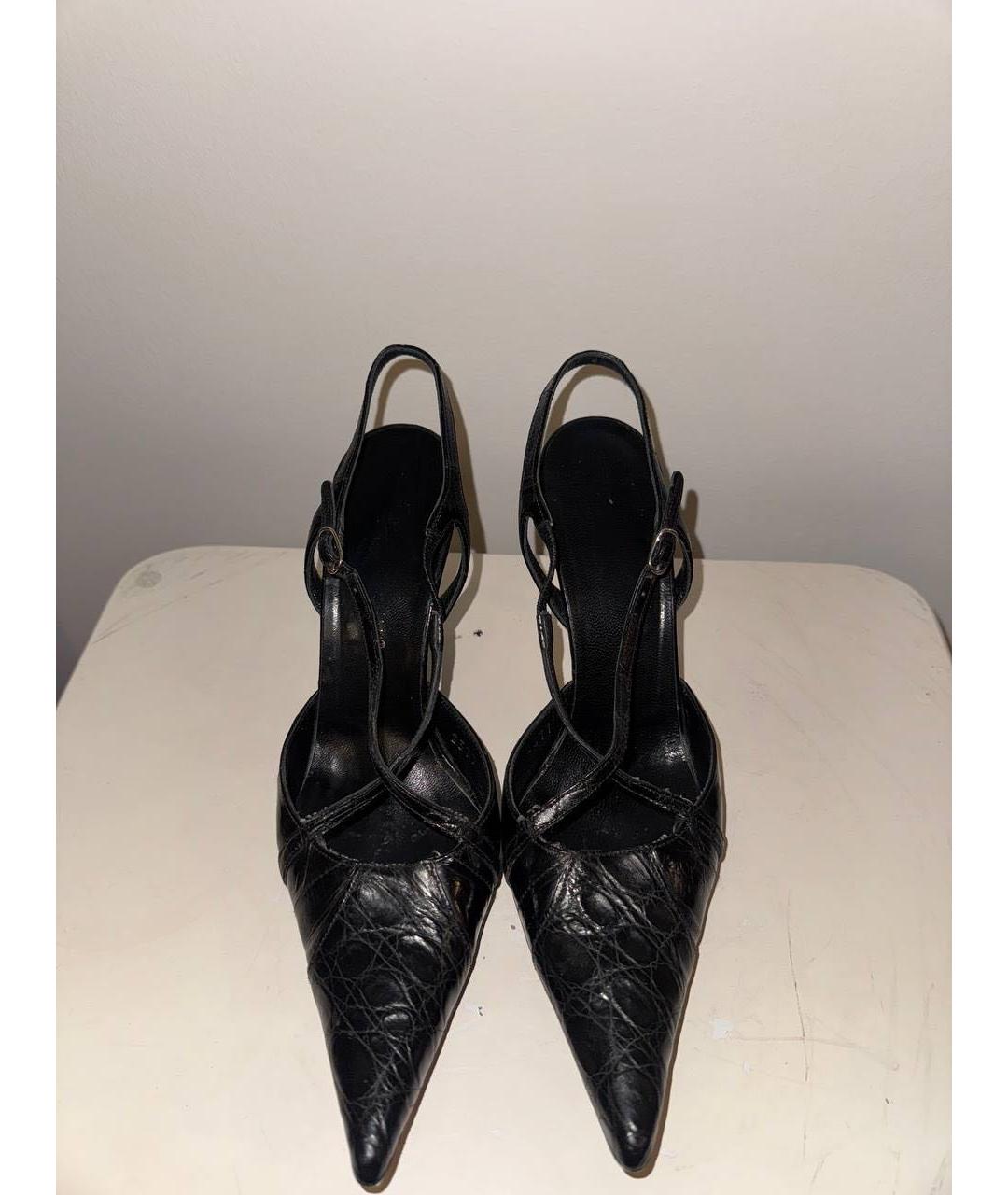 DOLCE&GABBANA Черные туфли из экзотической кожи, фото 4