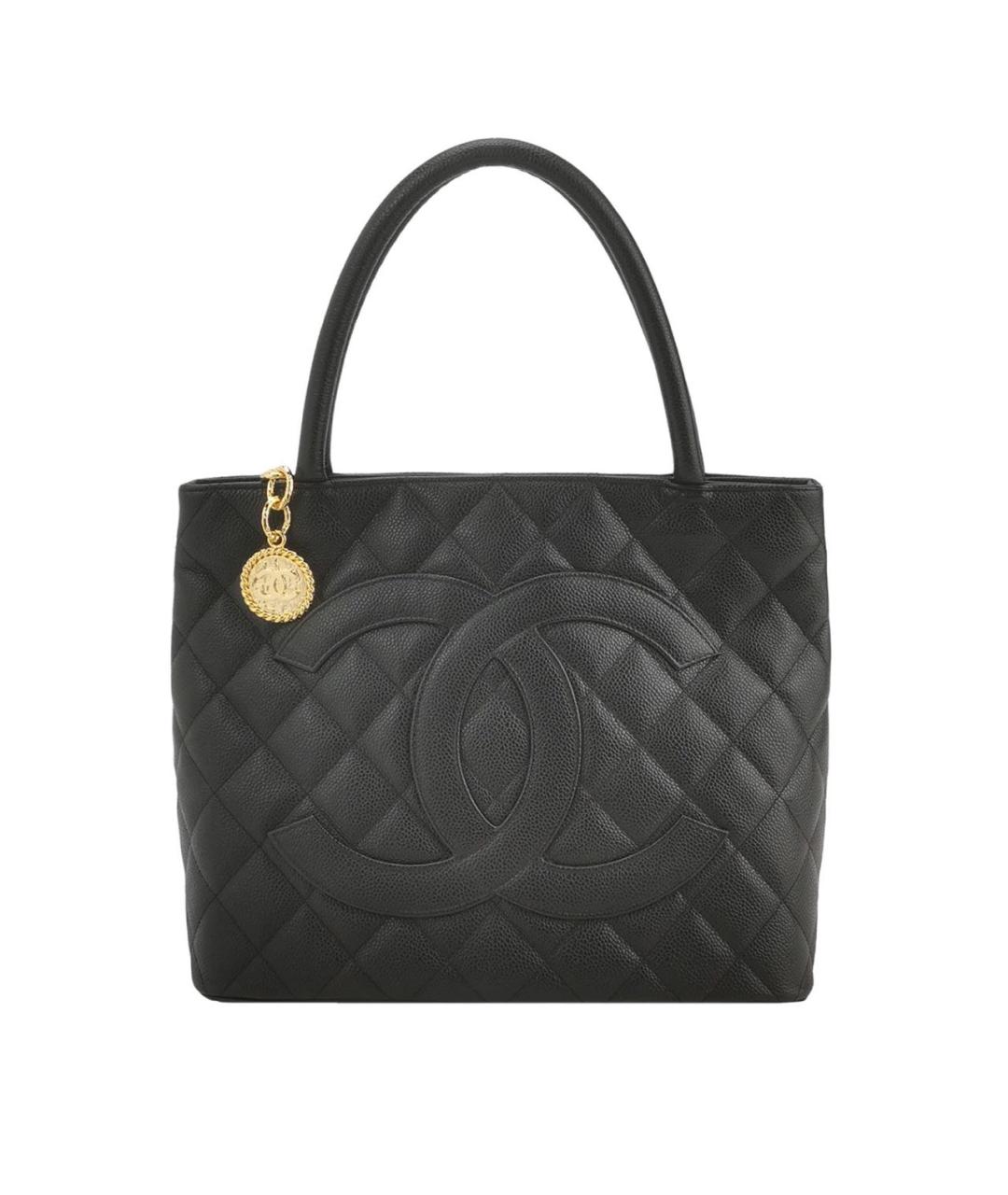 CHANEL Черная кожаная сумка тоут, фото 1