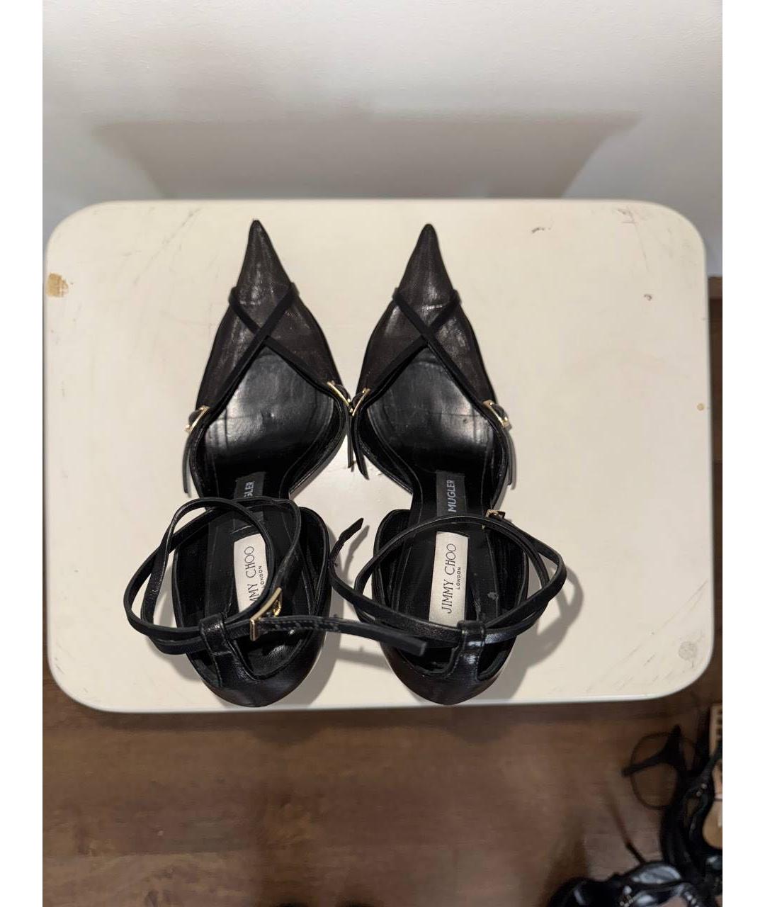 JIMMY CHOO Черные кожаные туфли, фото 4