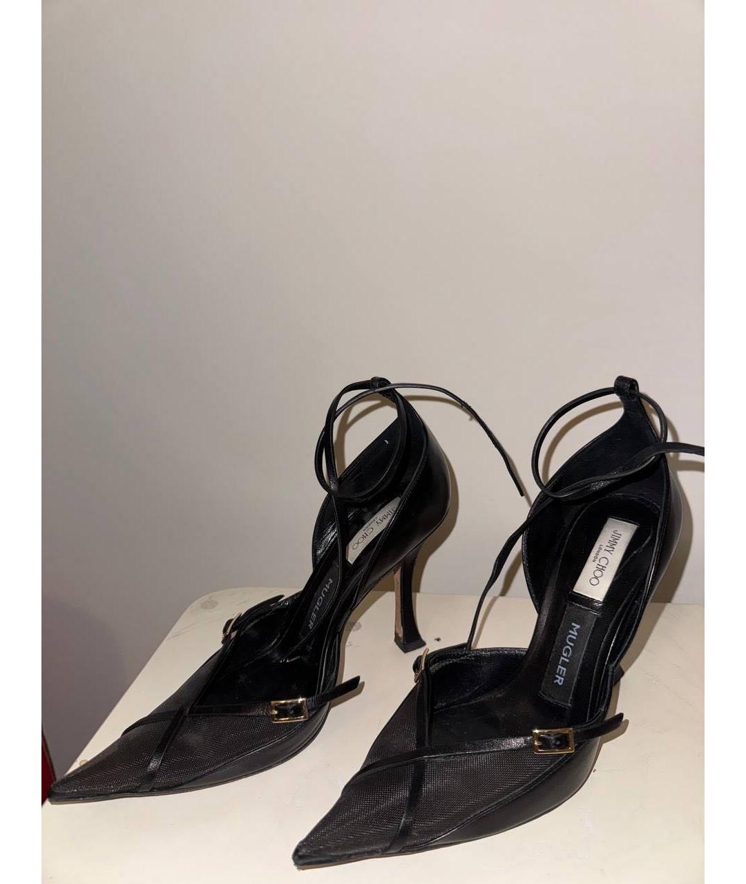 JIMMY CHOO Черные кожаные туфли, фото 6