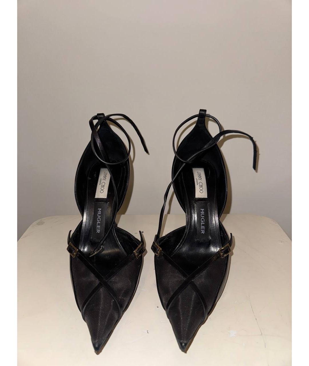 JIMMY CHOO Черные кожаные туфли, фото 3