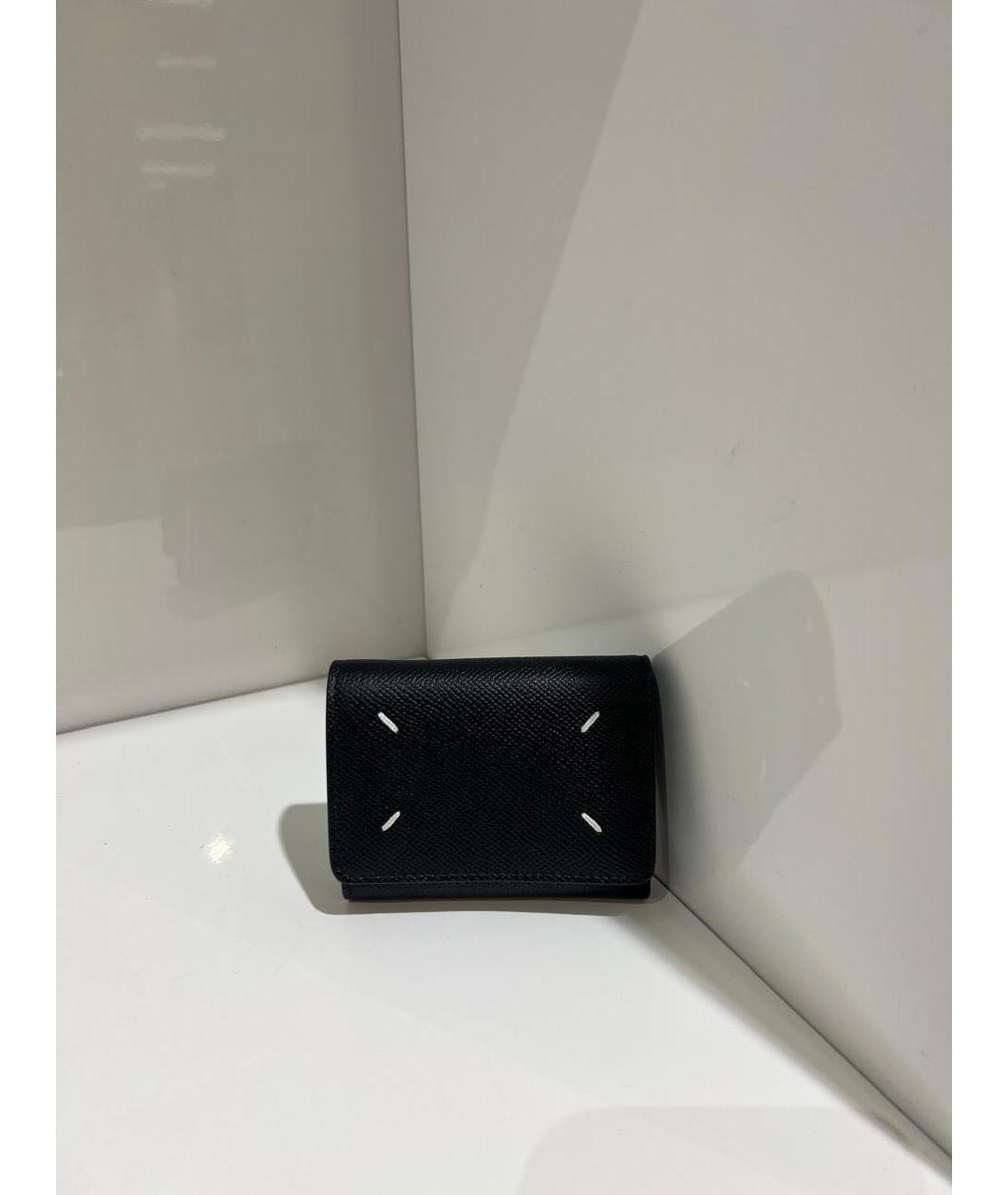 MAISON MARGIELA Черный кожаный кошелек, фото 2