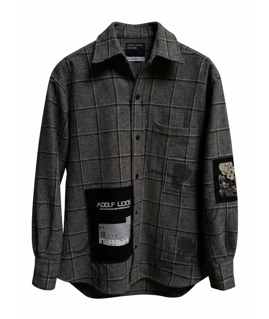 Enfants Riches Déprimés Серая хлопко-шерстяная классическая рубашка, фото 1