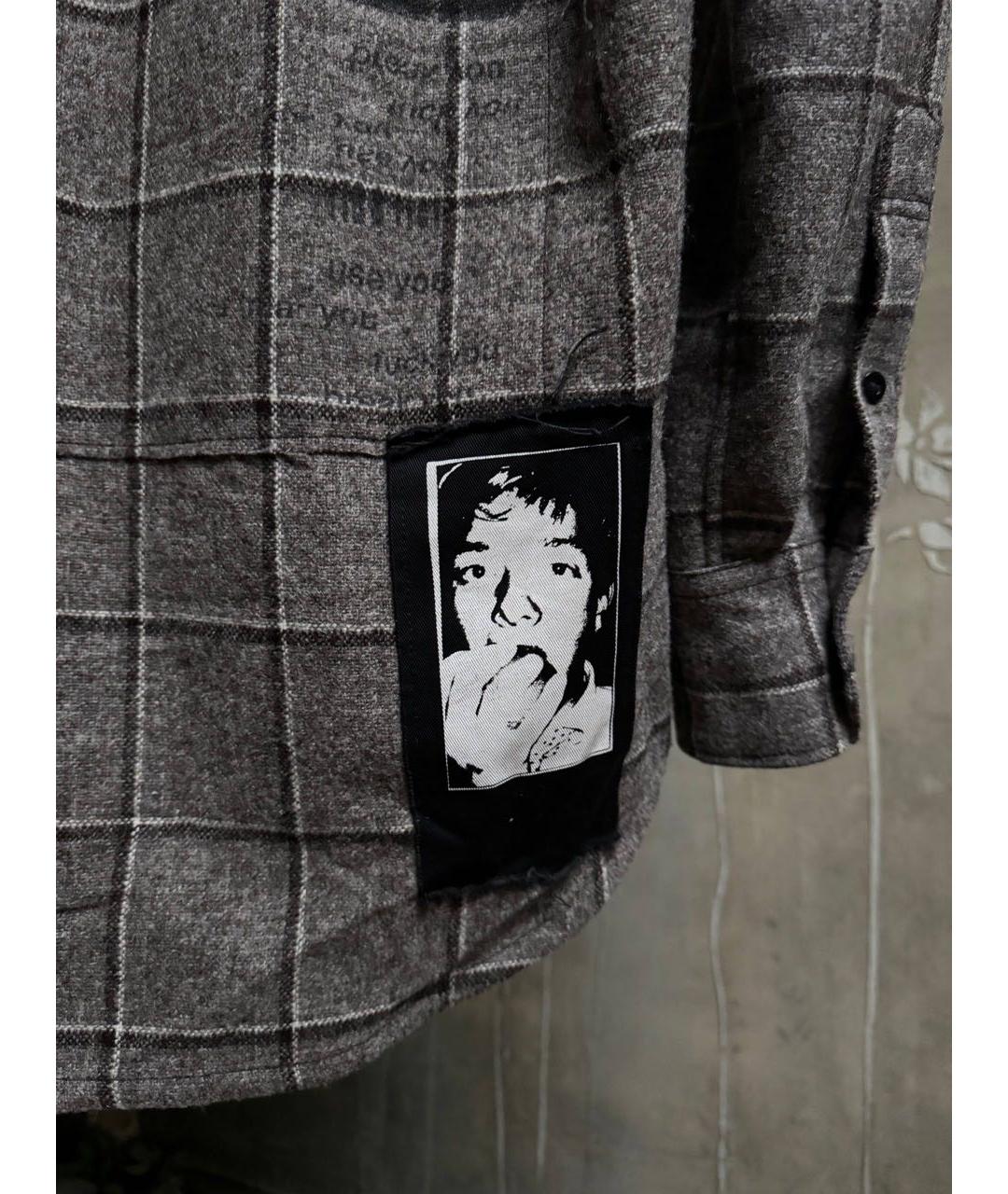 Enfants Riches Déprimés Серая хлопко-шерстяная классическая рубашка, фото 4