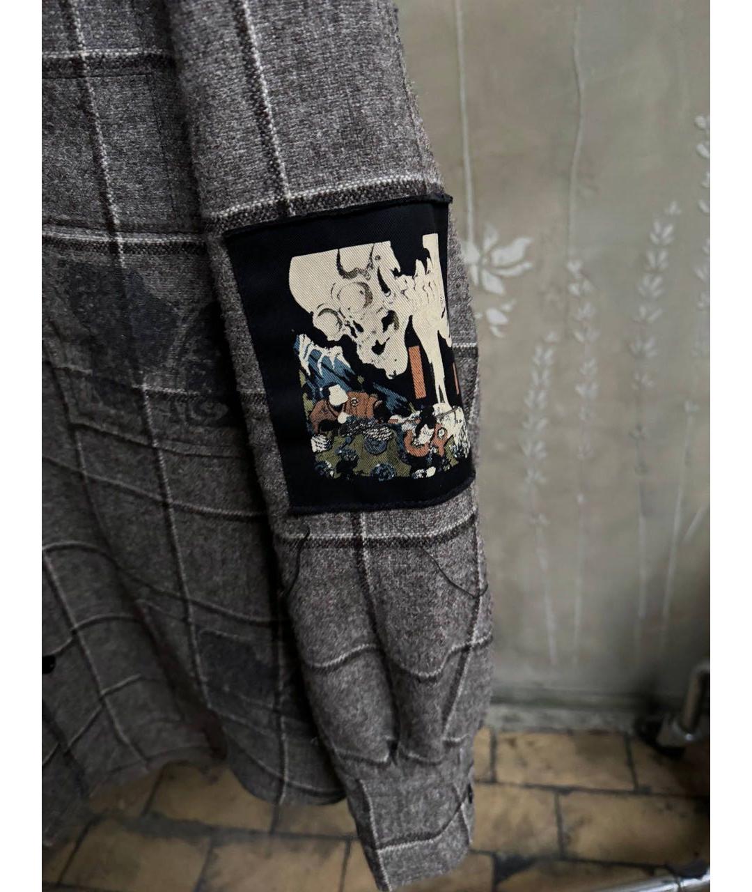 Enfants Riches Déprimés Серая хлопко-шерстяная классическая рубашка, фото 2