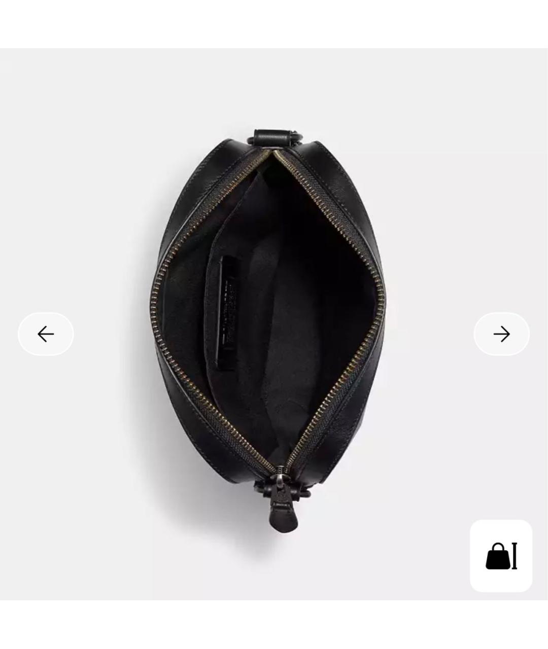 COACH Черная кожаная сумка на плечо, фото 6