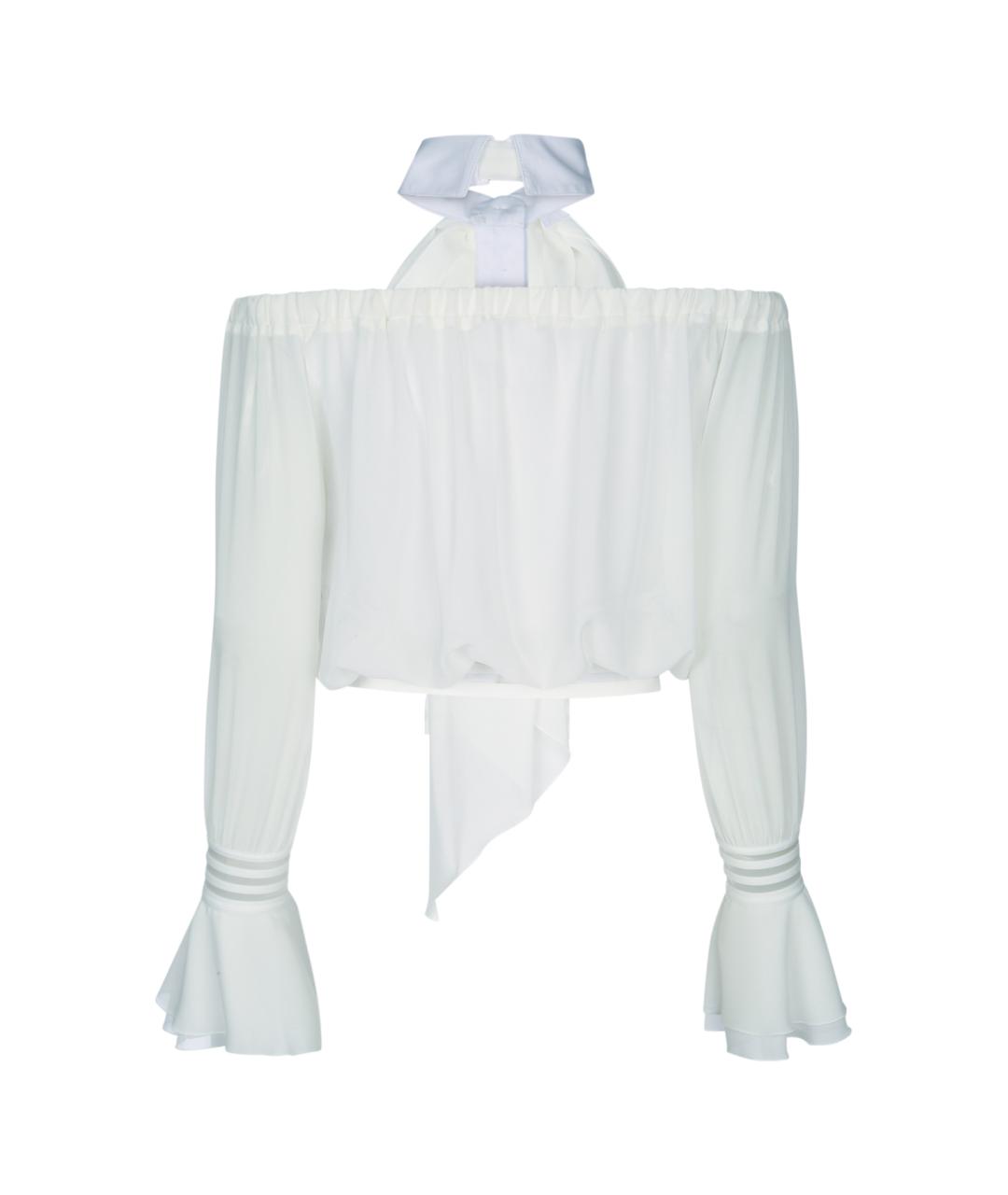 ELISABETTA FRANCHI Белая синтетическая блузы, фото 2