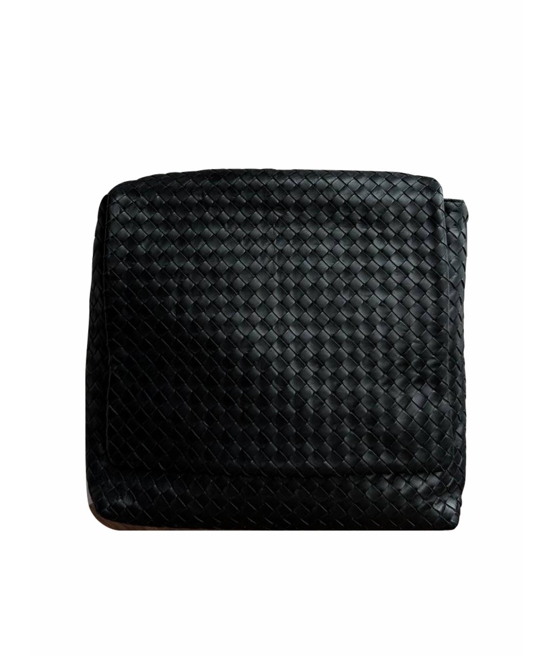 BOTTEGA VENETA Черная кожаная сумка на плечо, фото 1
