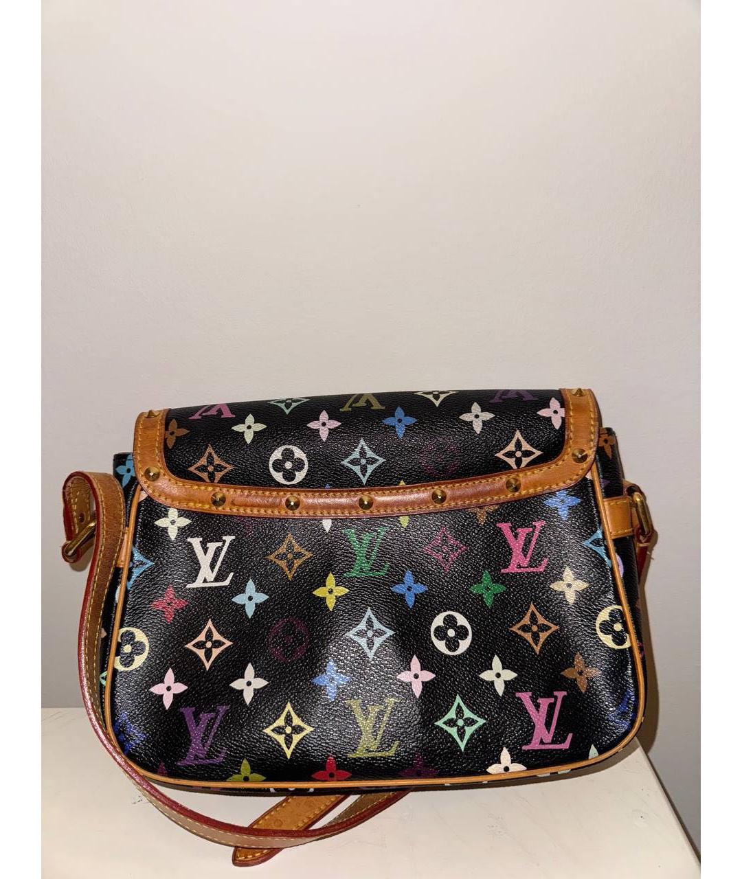 LOUIS VUITTON Черная кожаная сумка через плечо, фото 3