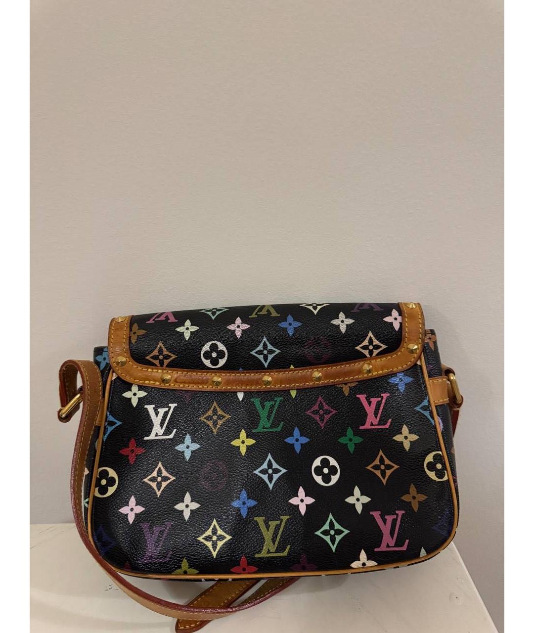 LOUIS VUITTON Черная кожаная сумка через плечо, фото 2