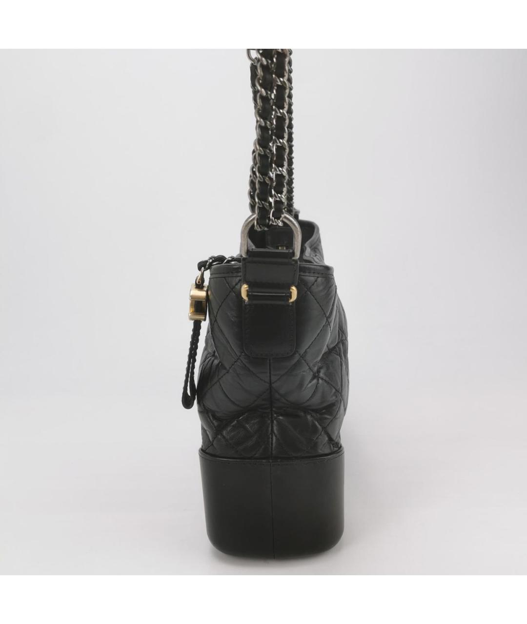 CHANEL Черная кожаная сумка через плечо, фото 2