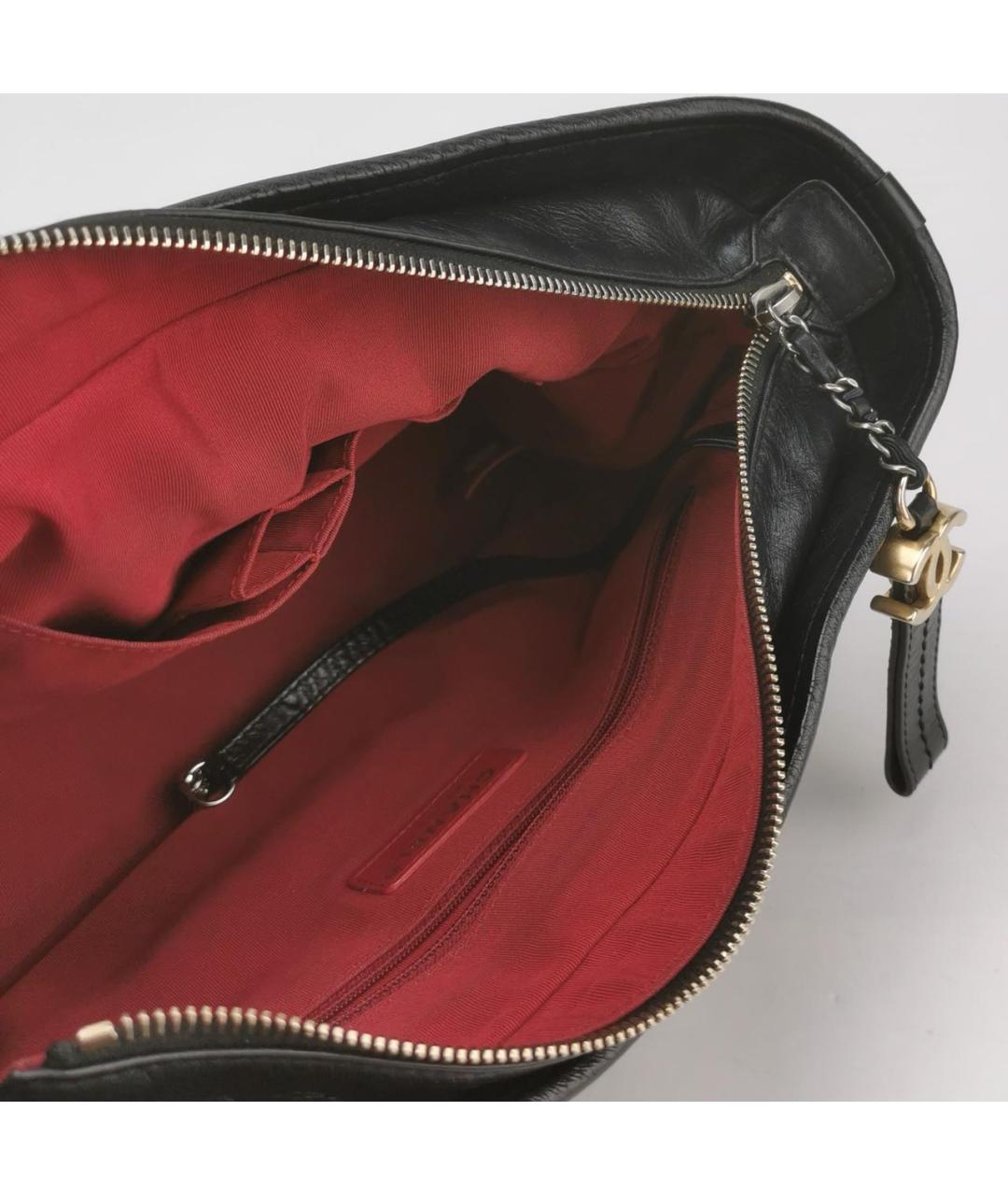 CHANEL Черная кожаная сумка через плечо, фото 6