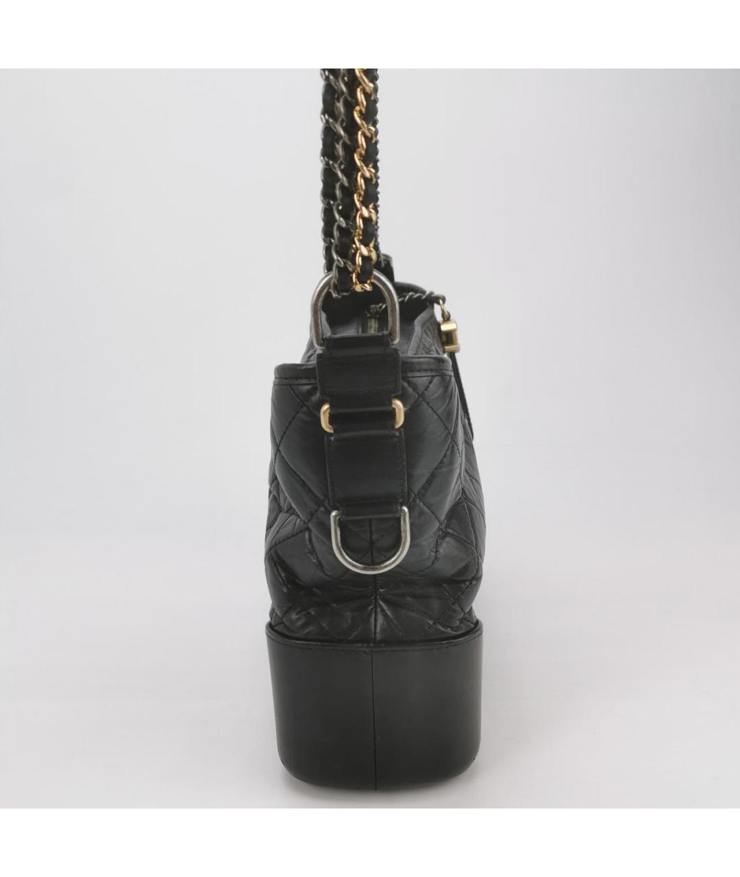 CHANEL Черная кожаная сумка через плечо, фото 3