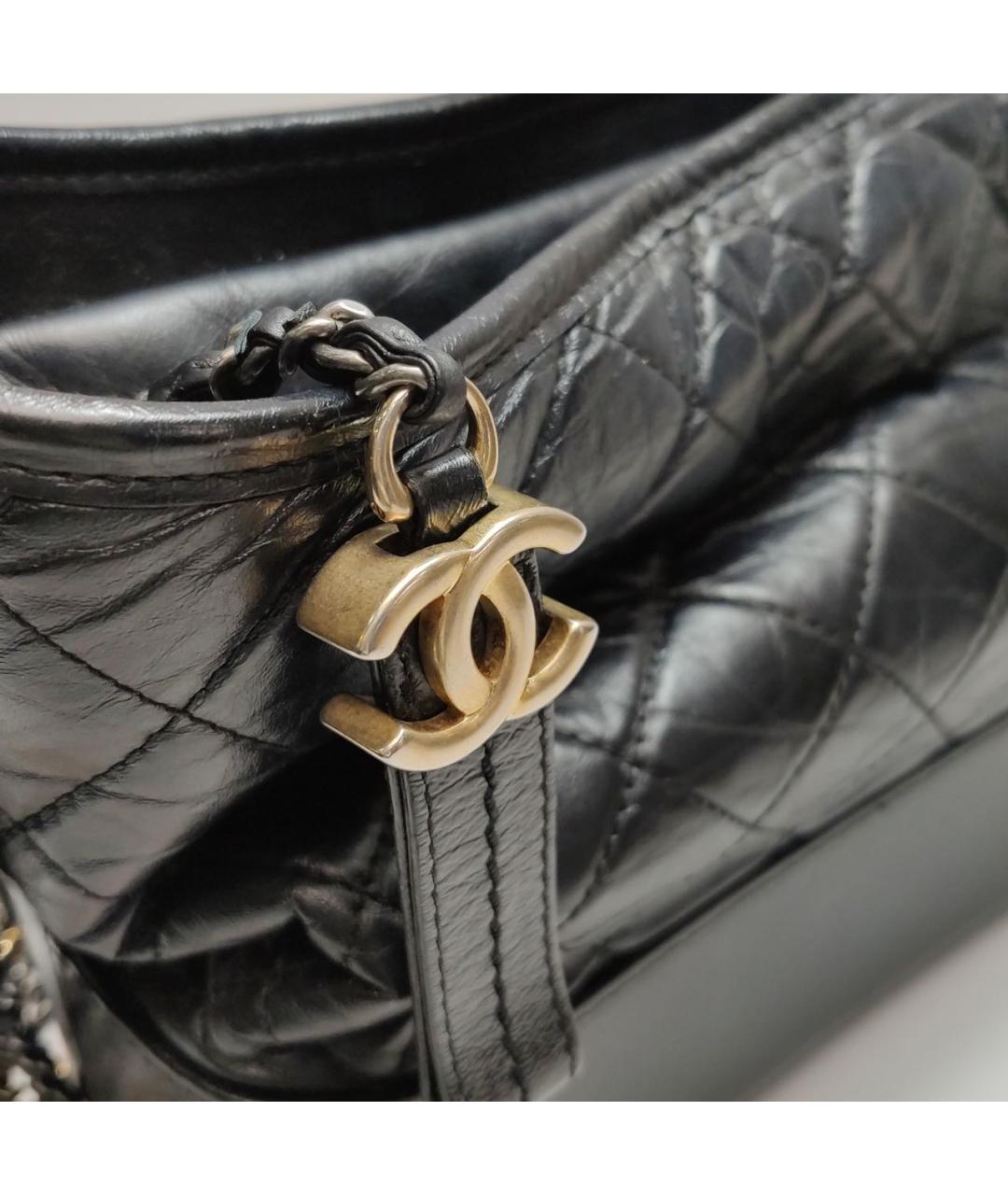 CHANEL Черная кожаная сумка через плечо, фото 8