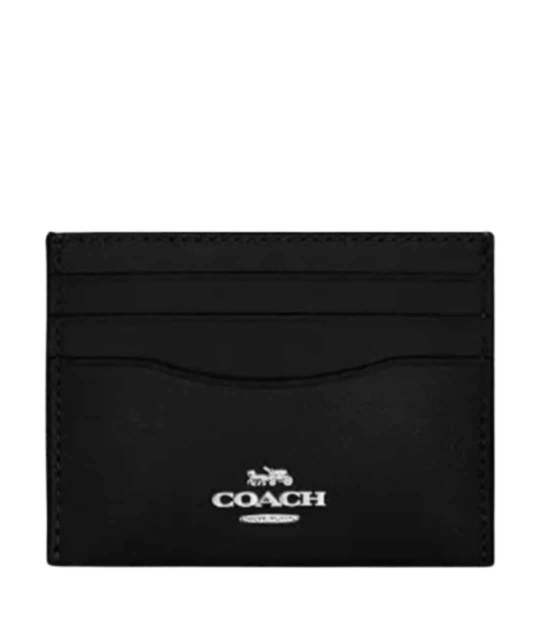 COACH Черный кожаный кардхолдер, фото 1