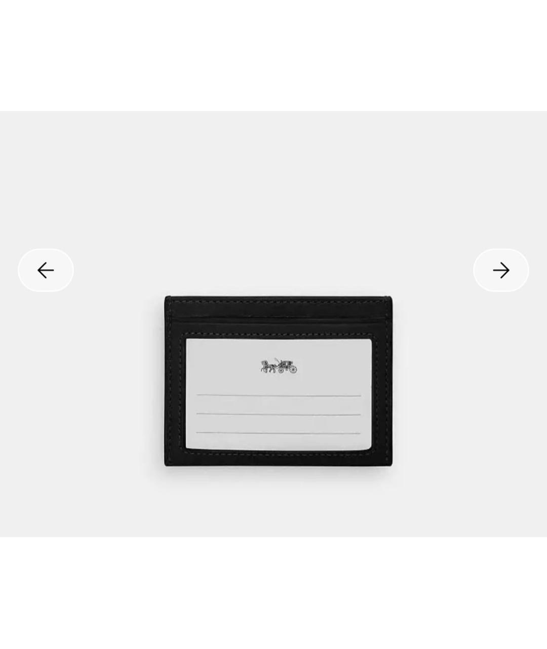 COACH Черный кожаный кардхолдер, фото 3