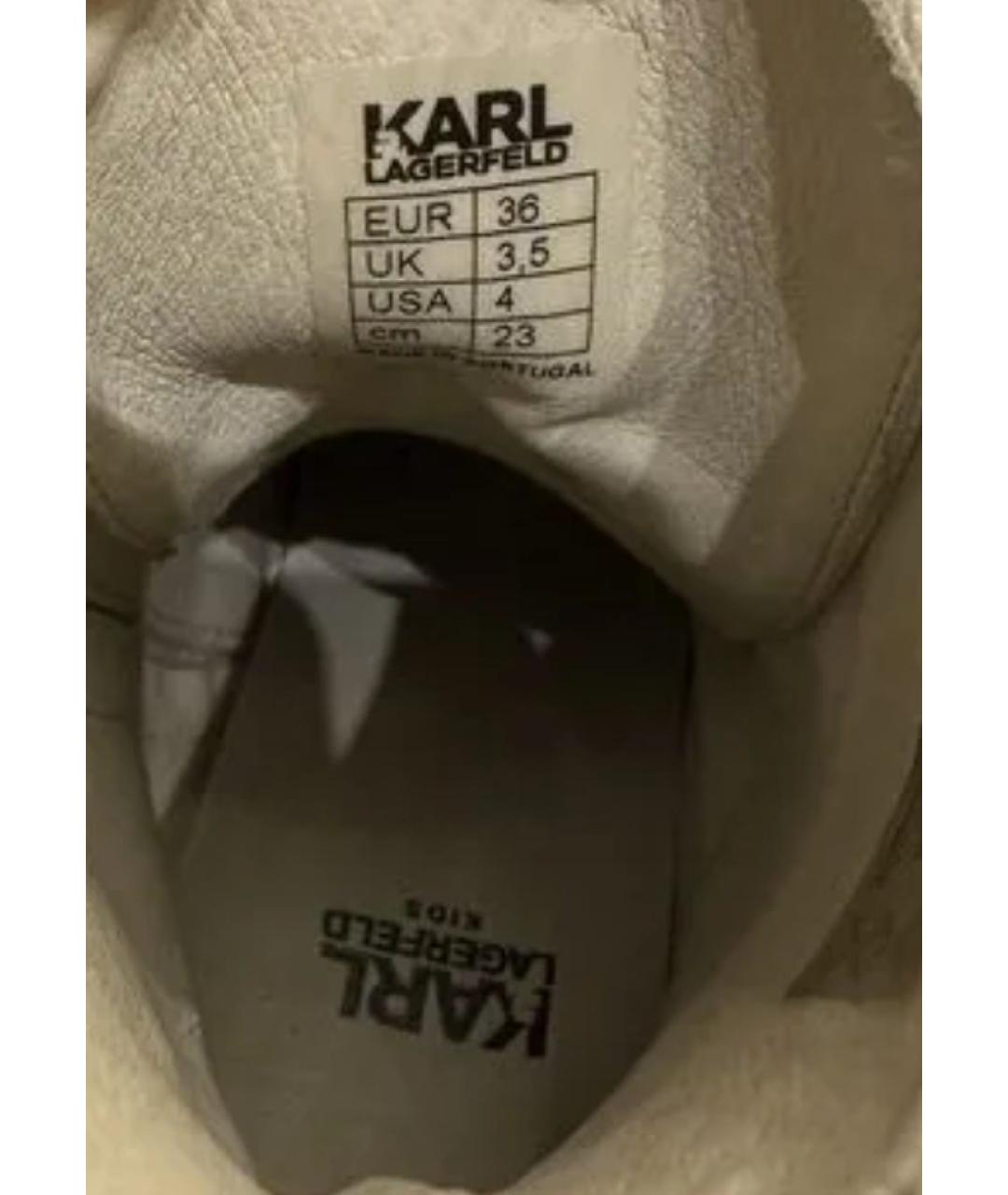 KARL LAGERFELD KIDS Бежевые ботинки, фото 5