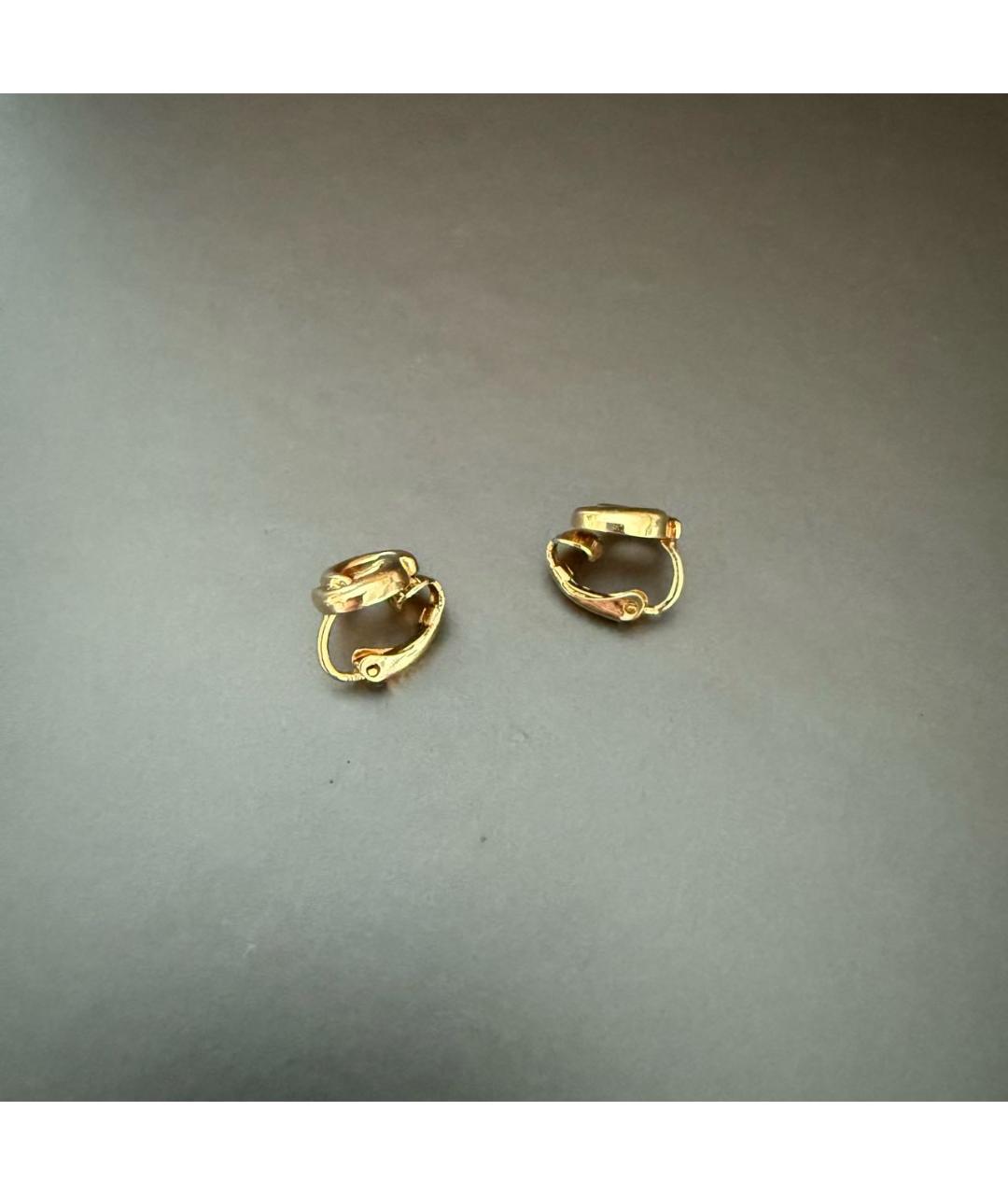 CHRISTIAN DIOR Золотые металлические серьги, фото 4
