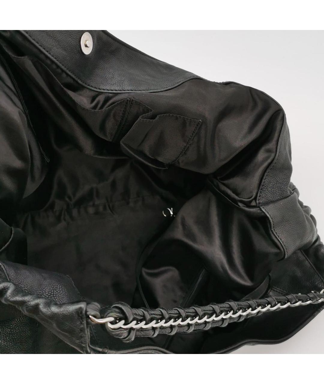 CHANEL Черная кожаная сумка тоут, фото 6