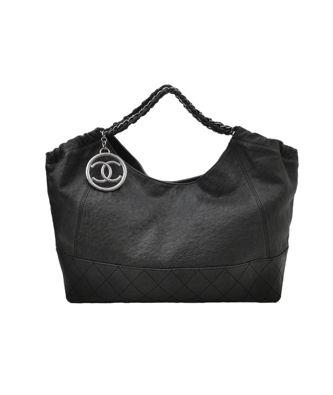 CHANEL Черная кожаная сумка тоут, фото 1