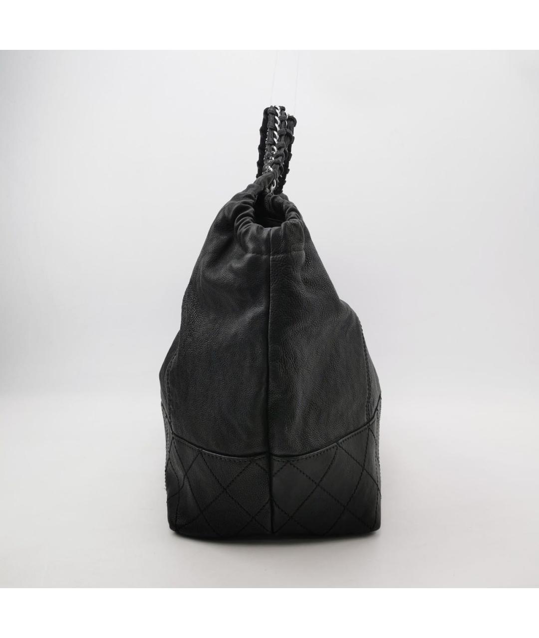 CHANEL Черная кожаная сумка тоут, фото 3