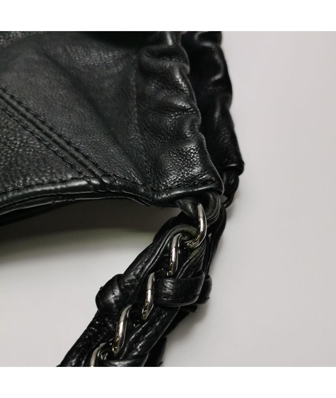 CHANEL Черная кожаная сумка тоут, фото 7