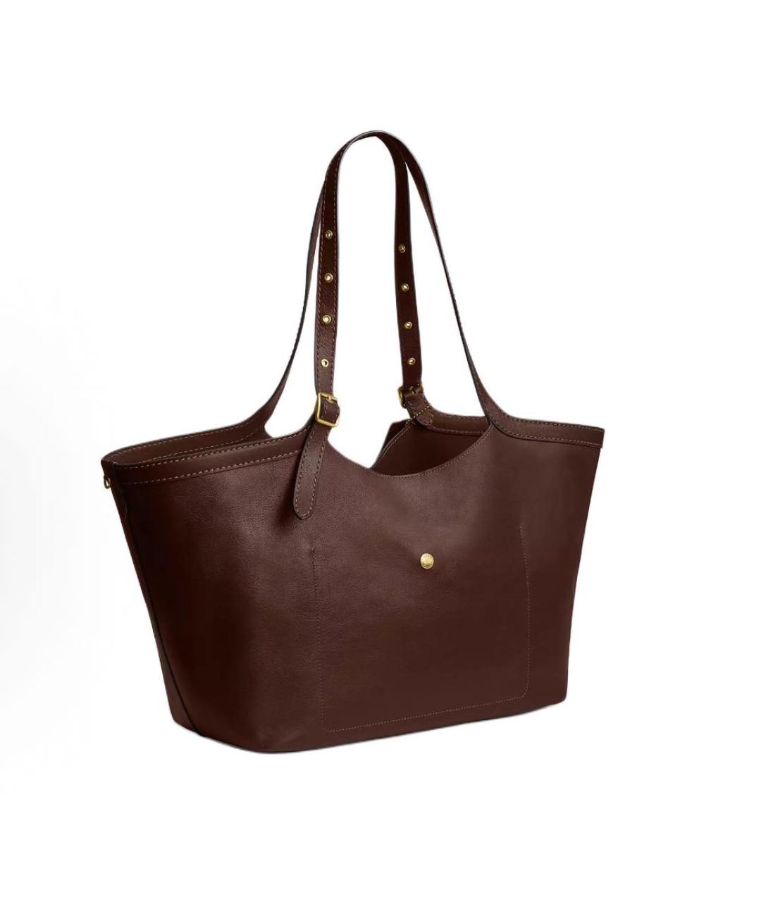 COACH Коричневая кожаная сумка тоут, фото 2