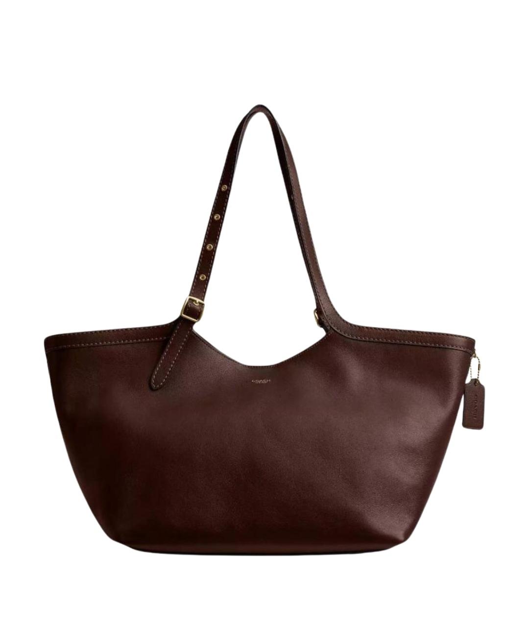 COACH Коричневая кожаная сумка тоут, фото 1