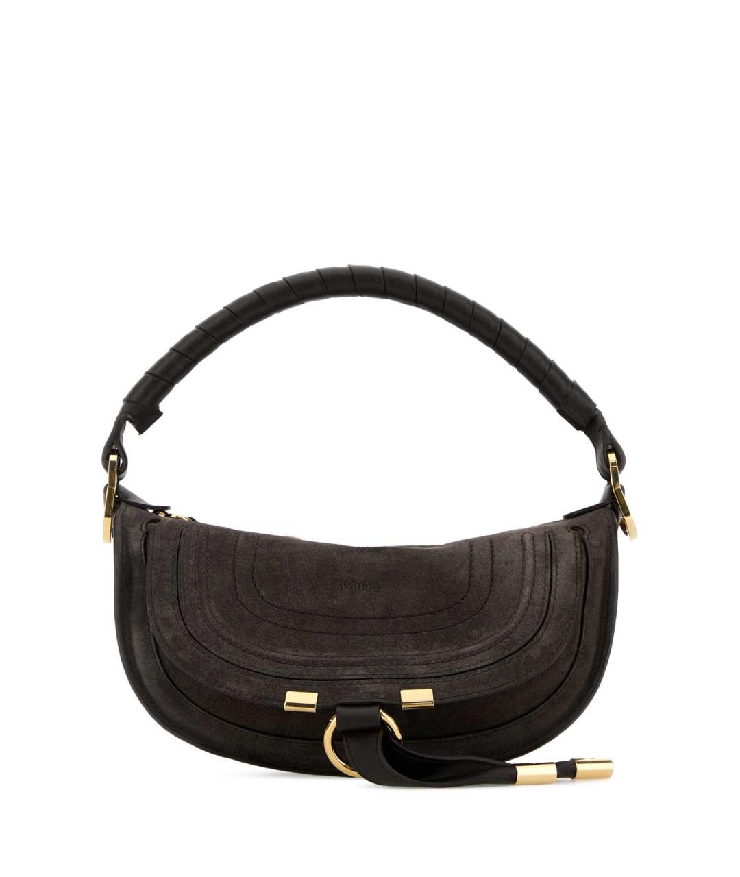 CHLOE Коричневая замшевая сумка с короткими ручками, фото 1