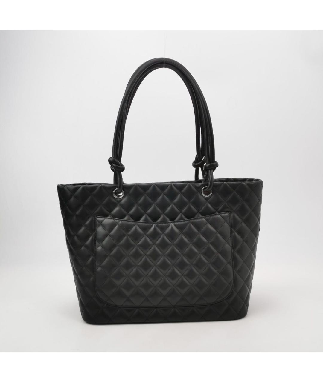 CHANEL Черная кожаная сумка тоут, фото 4