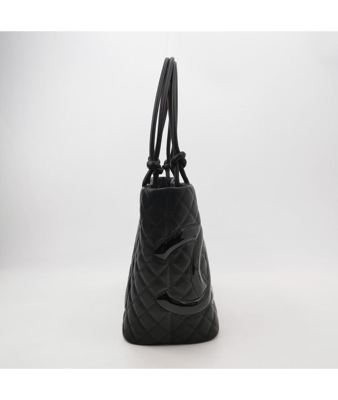 CHANEL Черная кожаная сумка тоут, фото 3