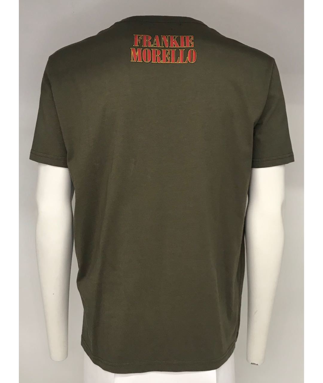 FRANKIE MORELLO Хаки хлопковая футболка, фото 2