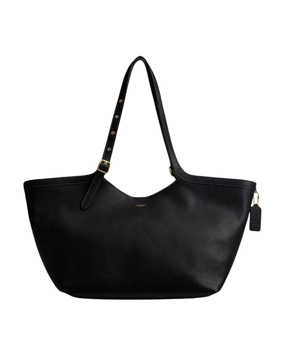 COACH Черная кожаная сумка тоут, фото 1