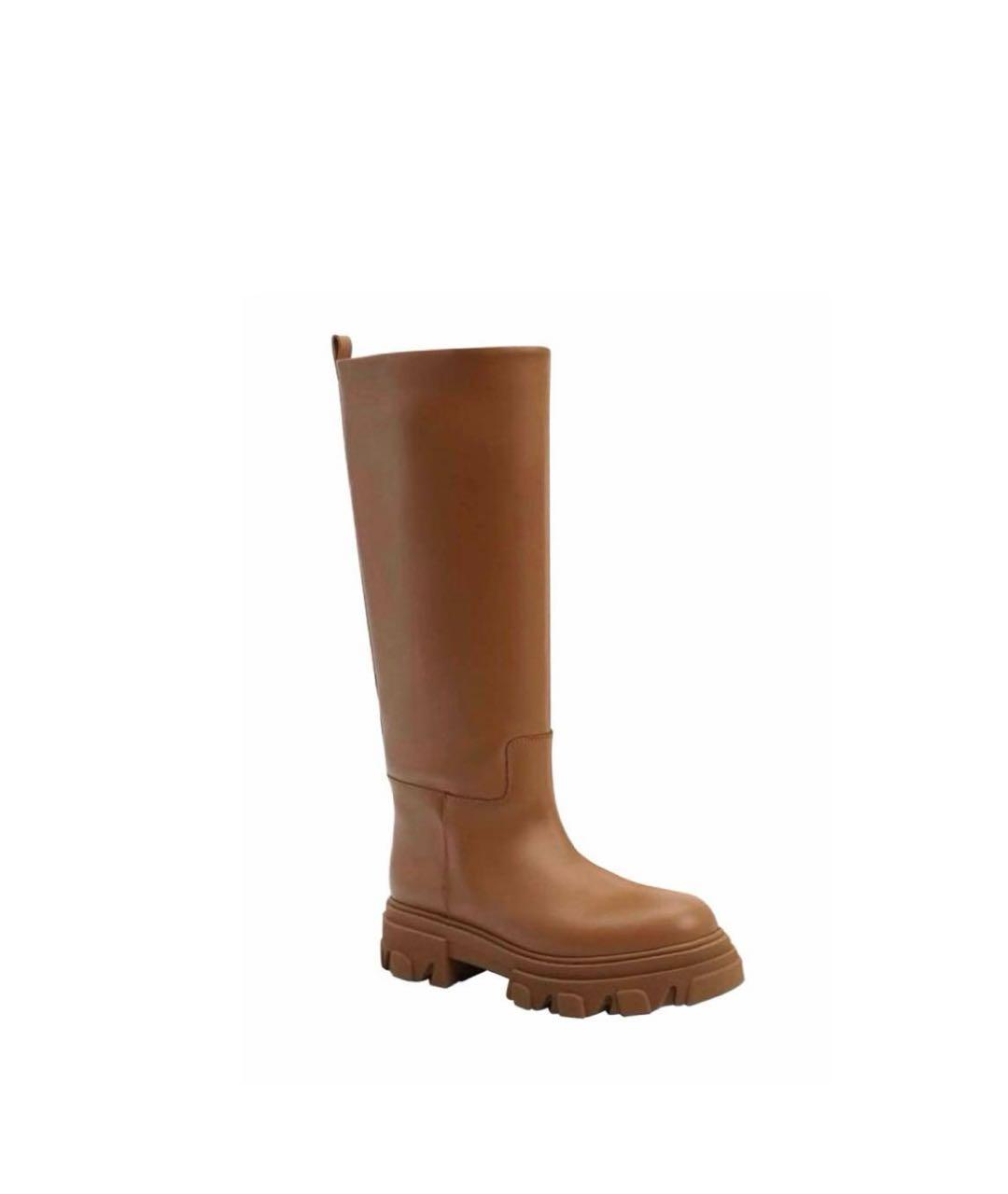 GIA COUTURE Коричневые кожаные сапоги, фото 7