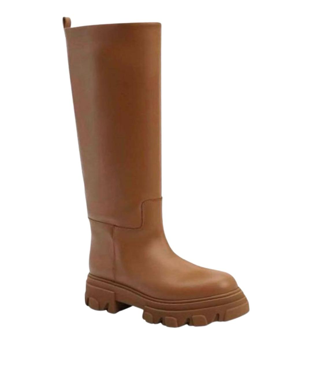 GIA COUTURE Коричневые кожаные сапоги, фото 1