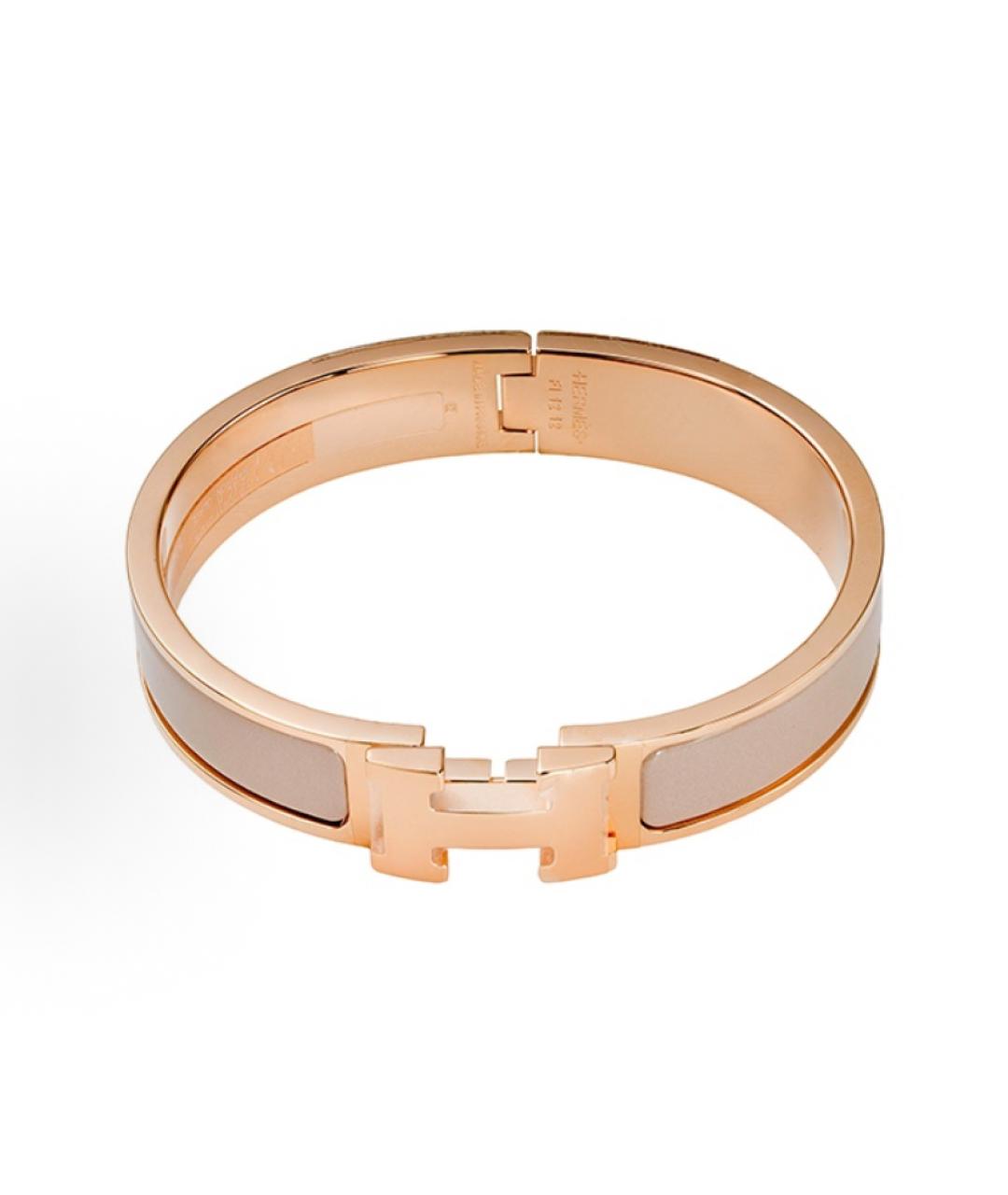 HERMES Серый металлический браслет, фото 3