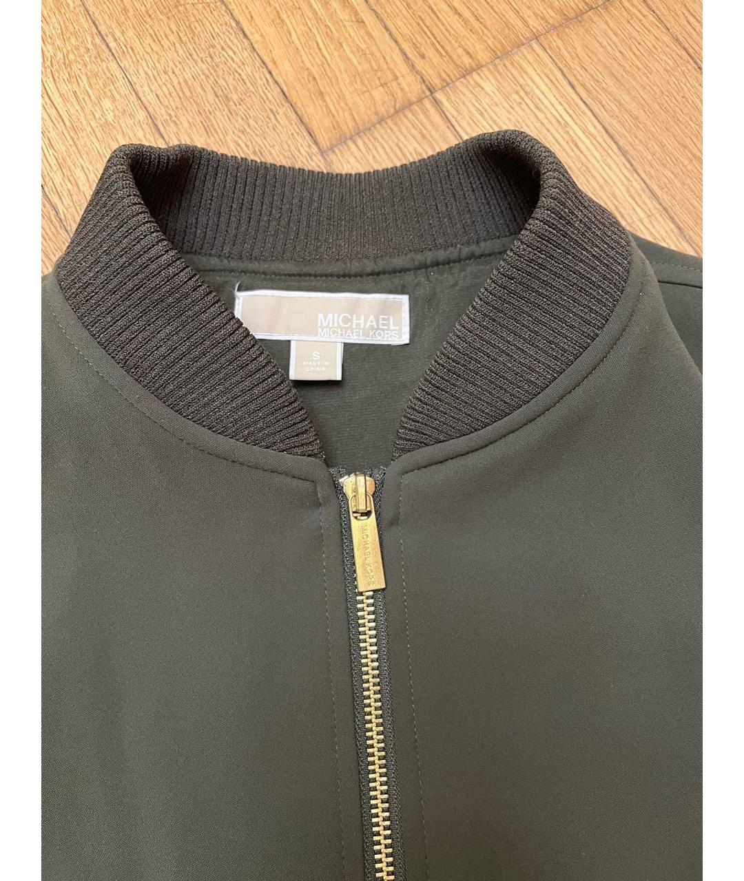 MICHAEL MICHAEL KORS Хаки полиэстеровая куртка, фото 3