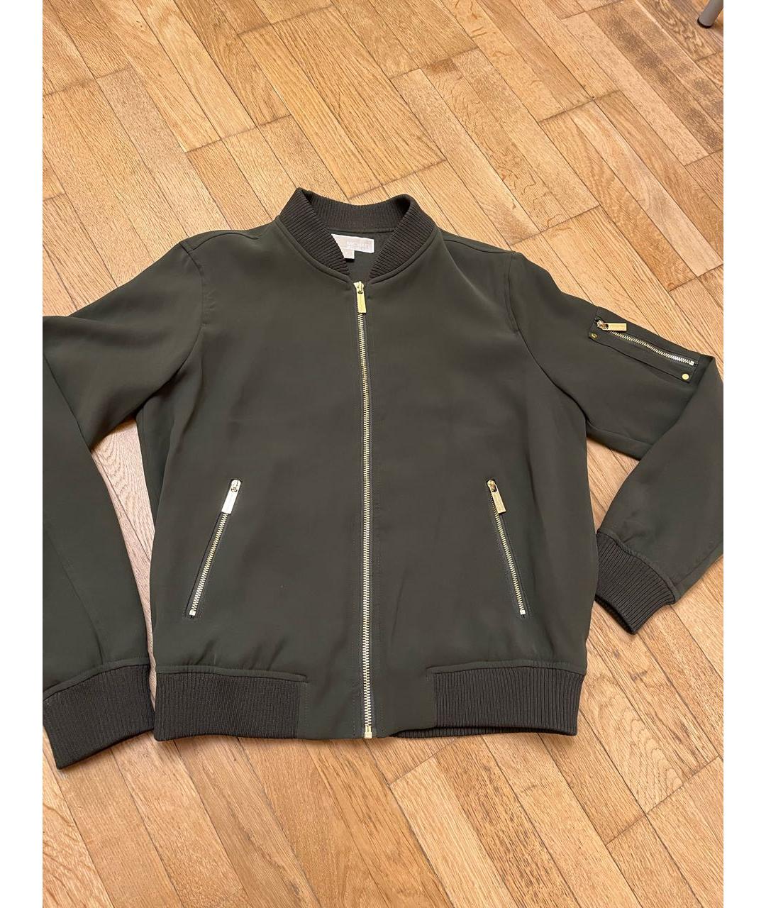 MICHAEL MICHAEL KORS Хаки полиэстеровая куртка, фото 2